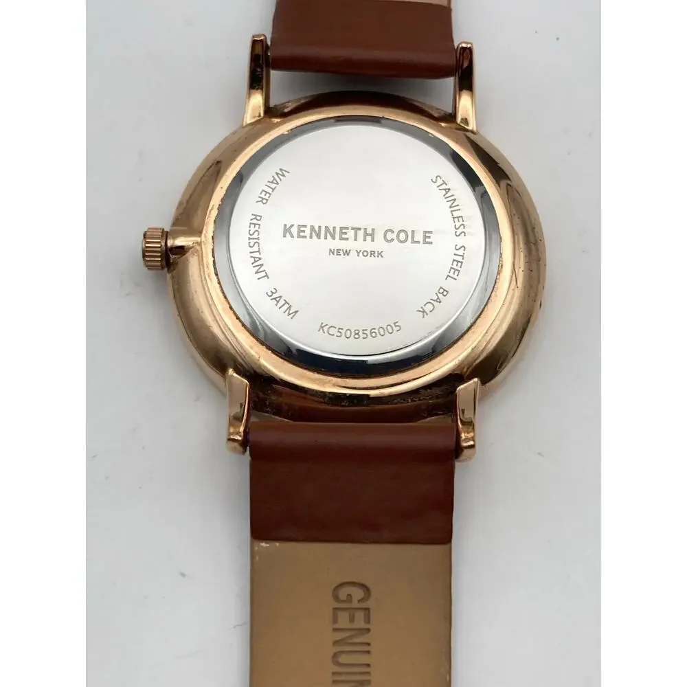 Kenneth Cole Diamond New York Men's Watch 40mm - New Battery WR 3ATM Adjustable